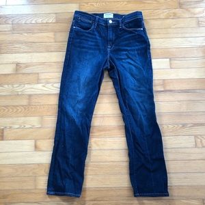 Frame Le High Straight in medium indigo